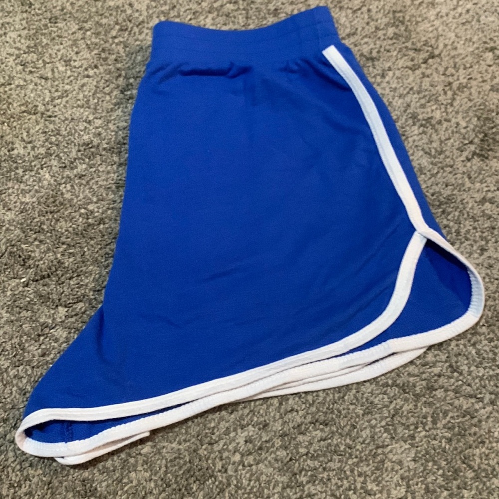 Shorts (Medium). Barely worn Blue with white lines. Good condition